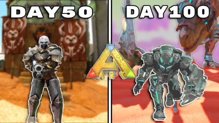 I Survived 100 Days On Scorched Earth In Hardcore ARK Survival Evolved