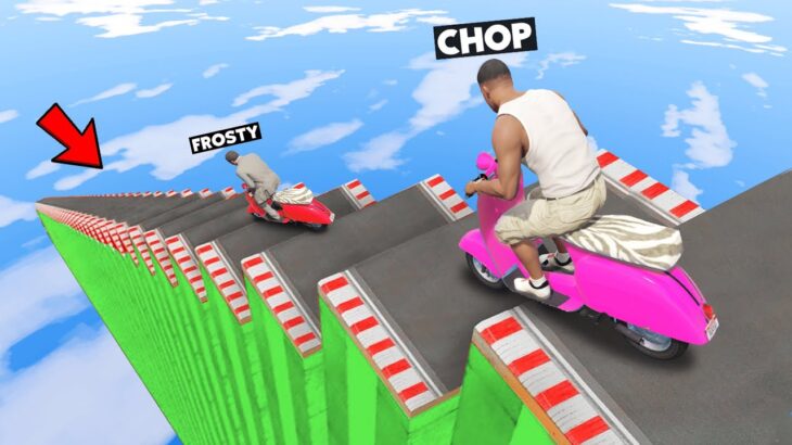 GTA 5 LONGEST JUMP UP AND DOWN MEGA RAMP WITH CHOP｜動画配信者支援ブログ